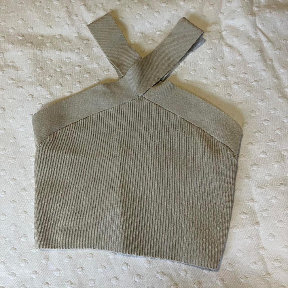 Aritzia Babaton Sculpt Knit Criss Cross Tank